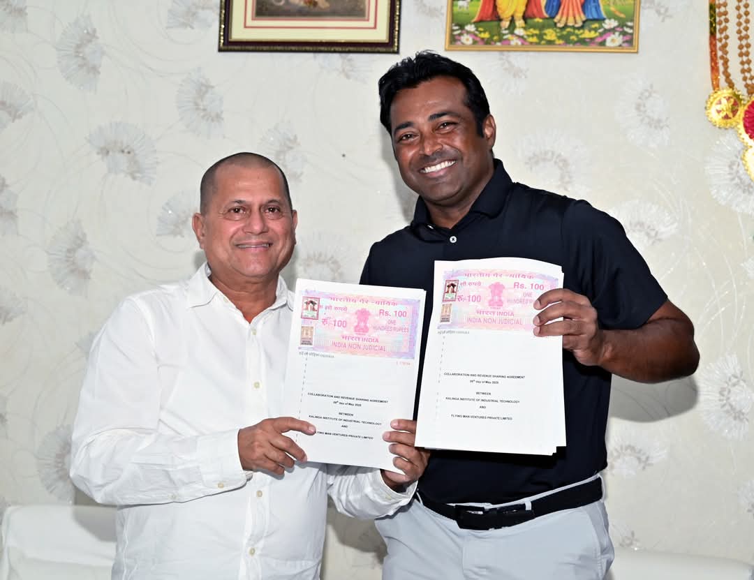 KIIT signs MoU with Padma Bhushan Leander Paes Ji to establish Leander Paes–Samanta Sports